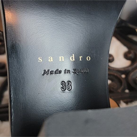 NIB Sandro Susie Gladiator Sandals in Black, Sz 38 / US 7 - Picture 7 of 12